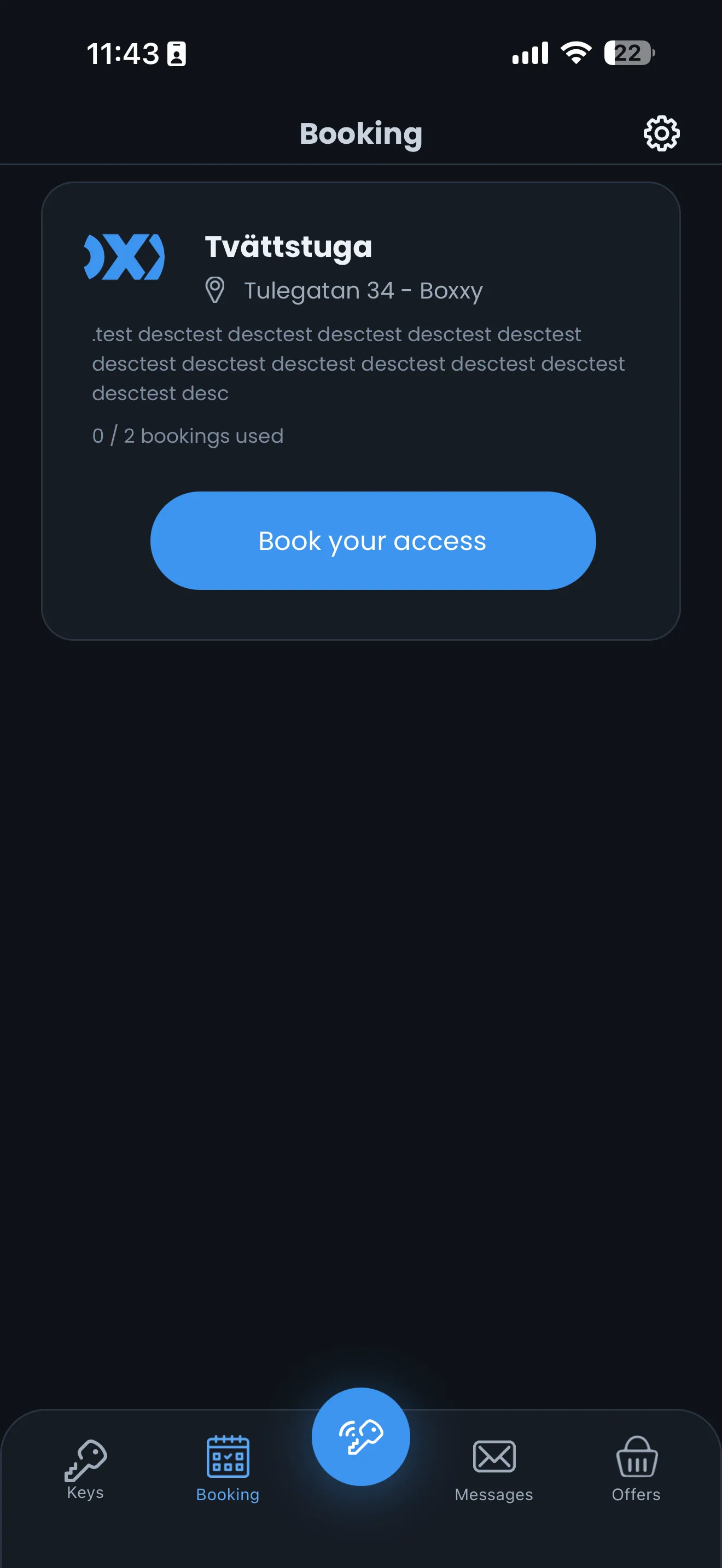 Booking a shared facility