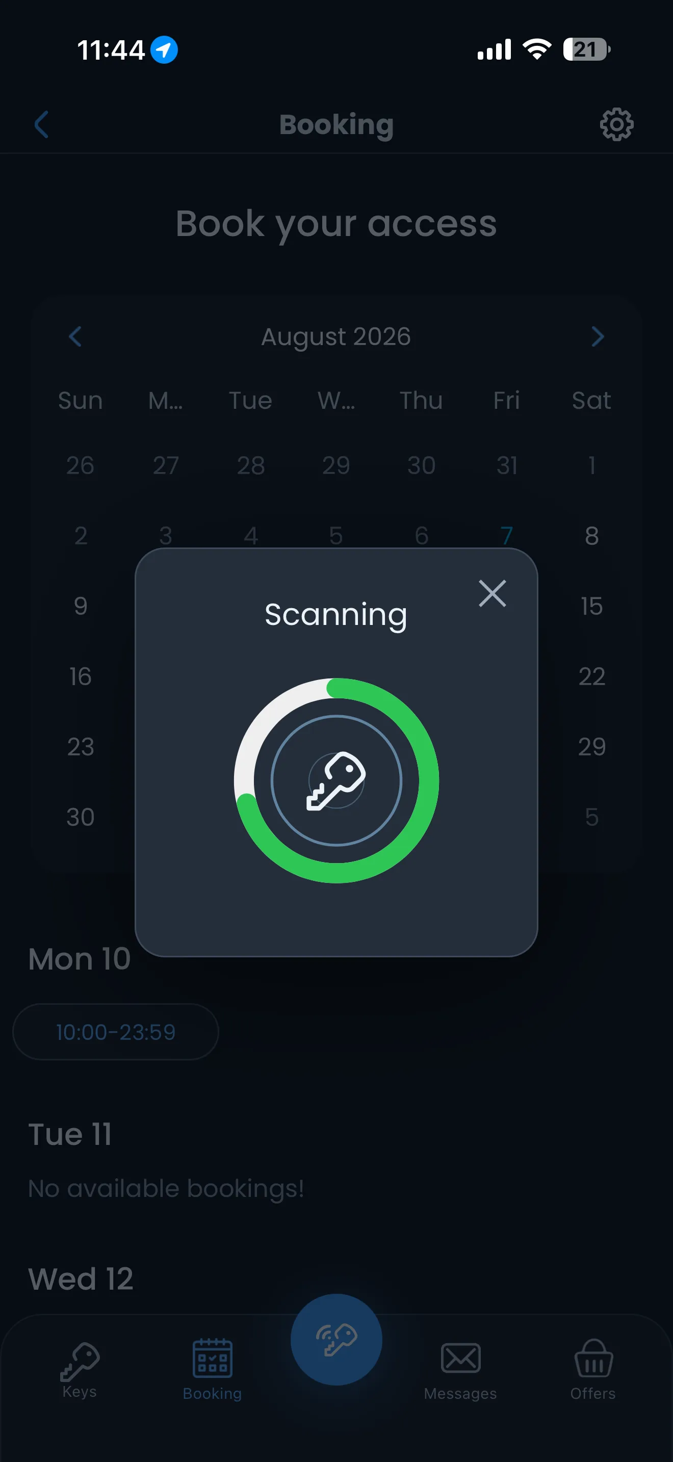 Bluetooth access workflow